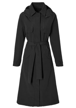Basil trenchcoat Mosse dames Jet Black S - AE-trading