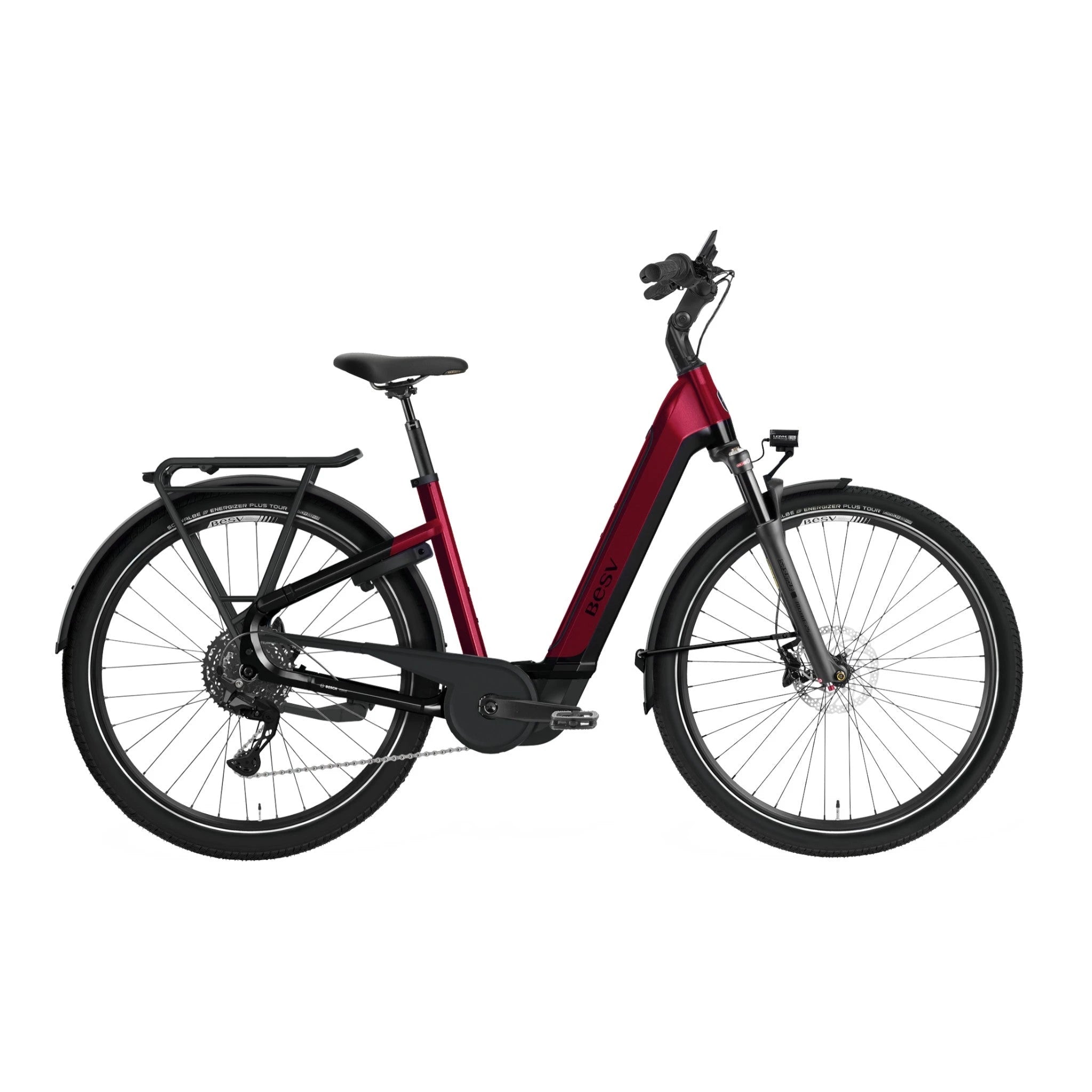 BESV TR-B 1.2 LS Elektrische fiets – Ruby Red - Maat L (56 cm) - AE-trading