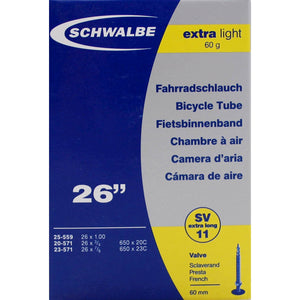 Schwalbe bnb SV11 Extra Light 26 x 3/4 - 1.00 fv 60mm - AE-trading