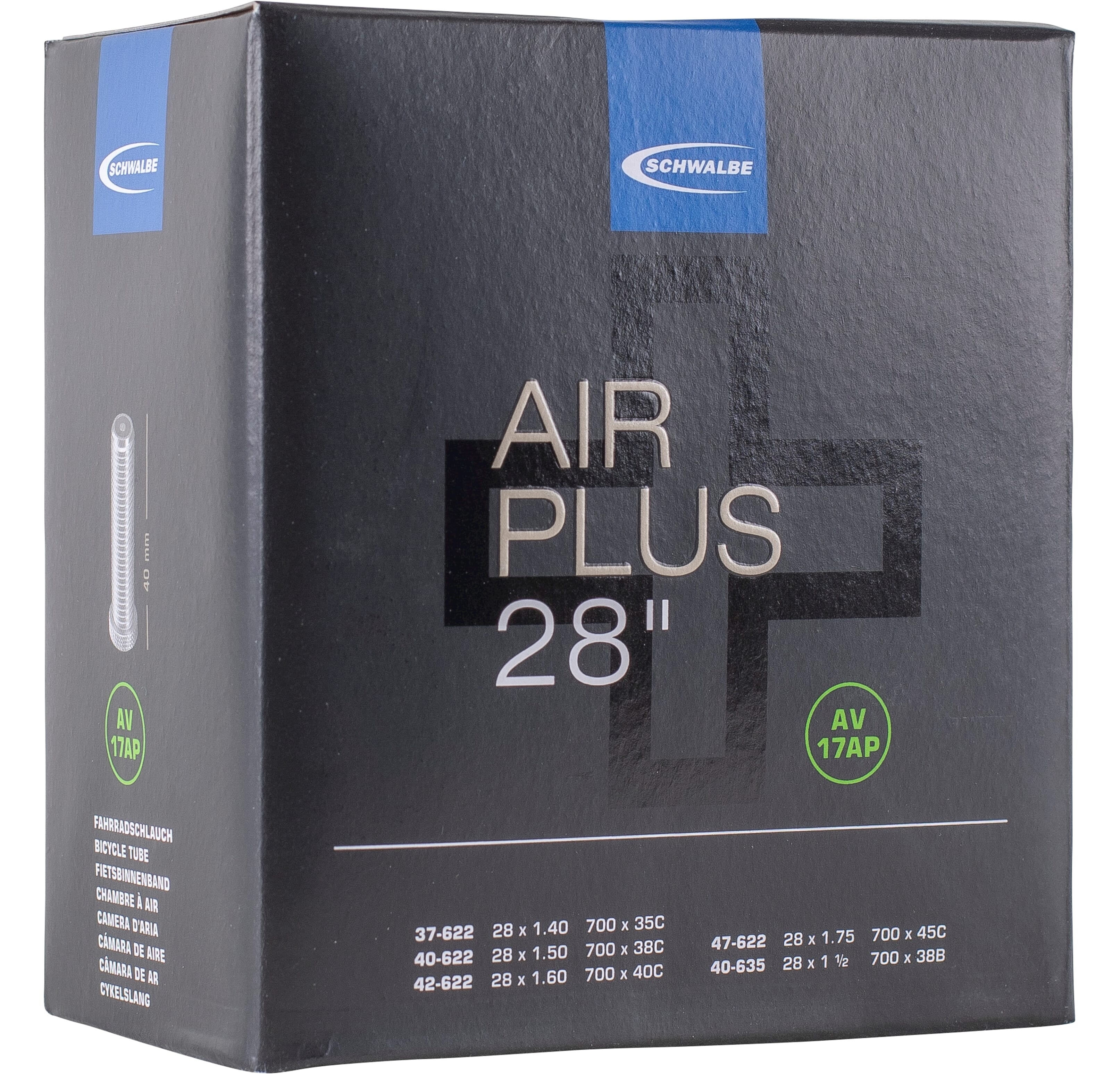 Schwalbe bnb AV17AP Air plus 28 x 1.40 - 1.75 av 40mm - AE-trading