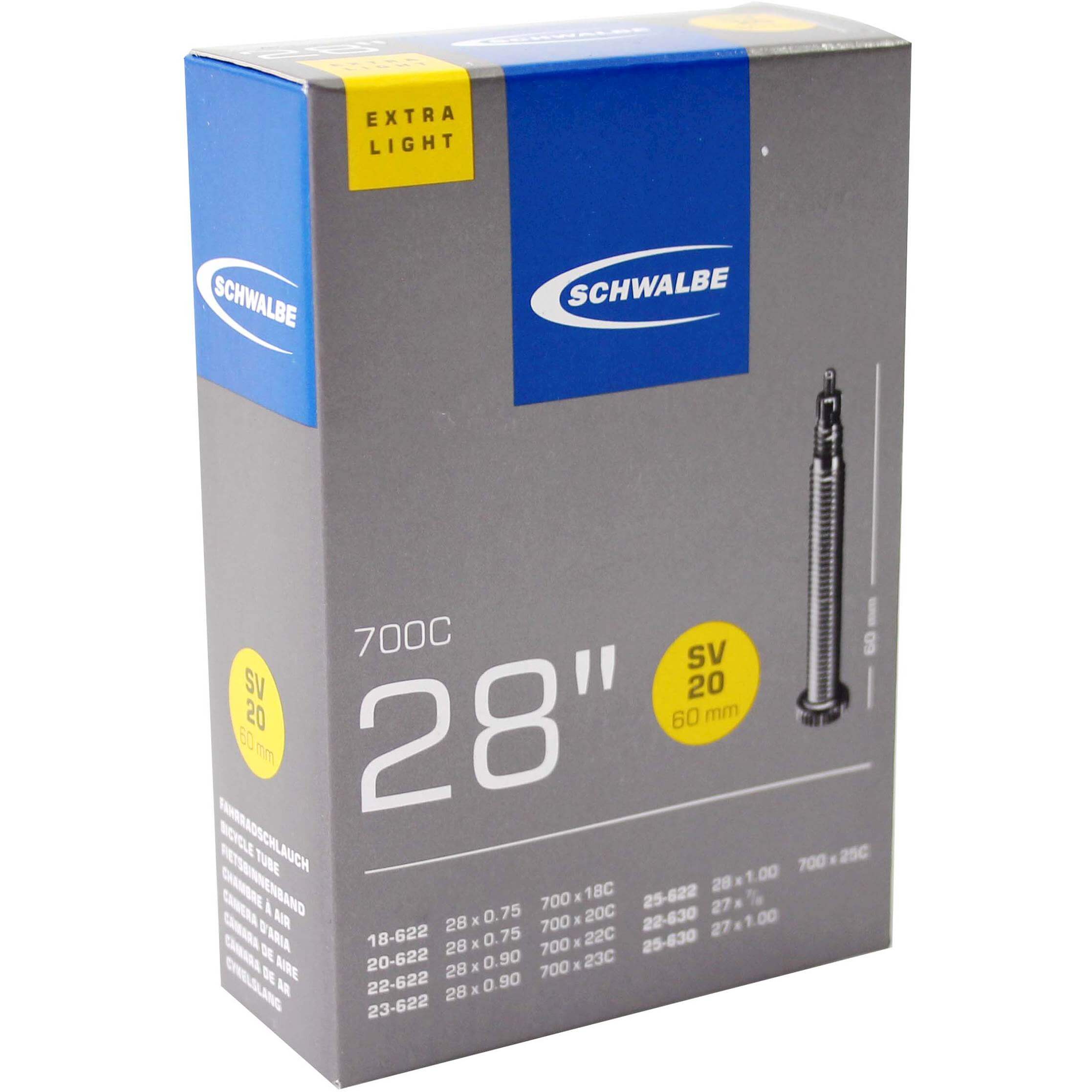 Schwalbe bnb SV20 Extra Light 28 x 0.75 - 1.00 fv 60mm - AE-trading