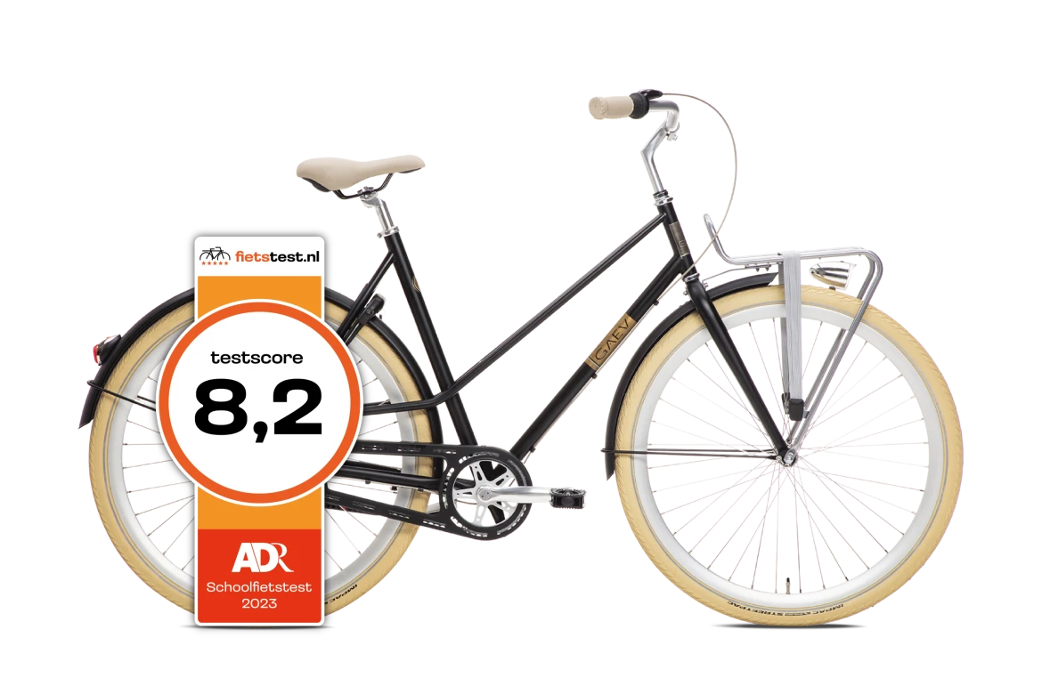 BSP Gaev Damesfiets Onyx Zwart L Met Stalen Frame En Retro Design - AE-trading