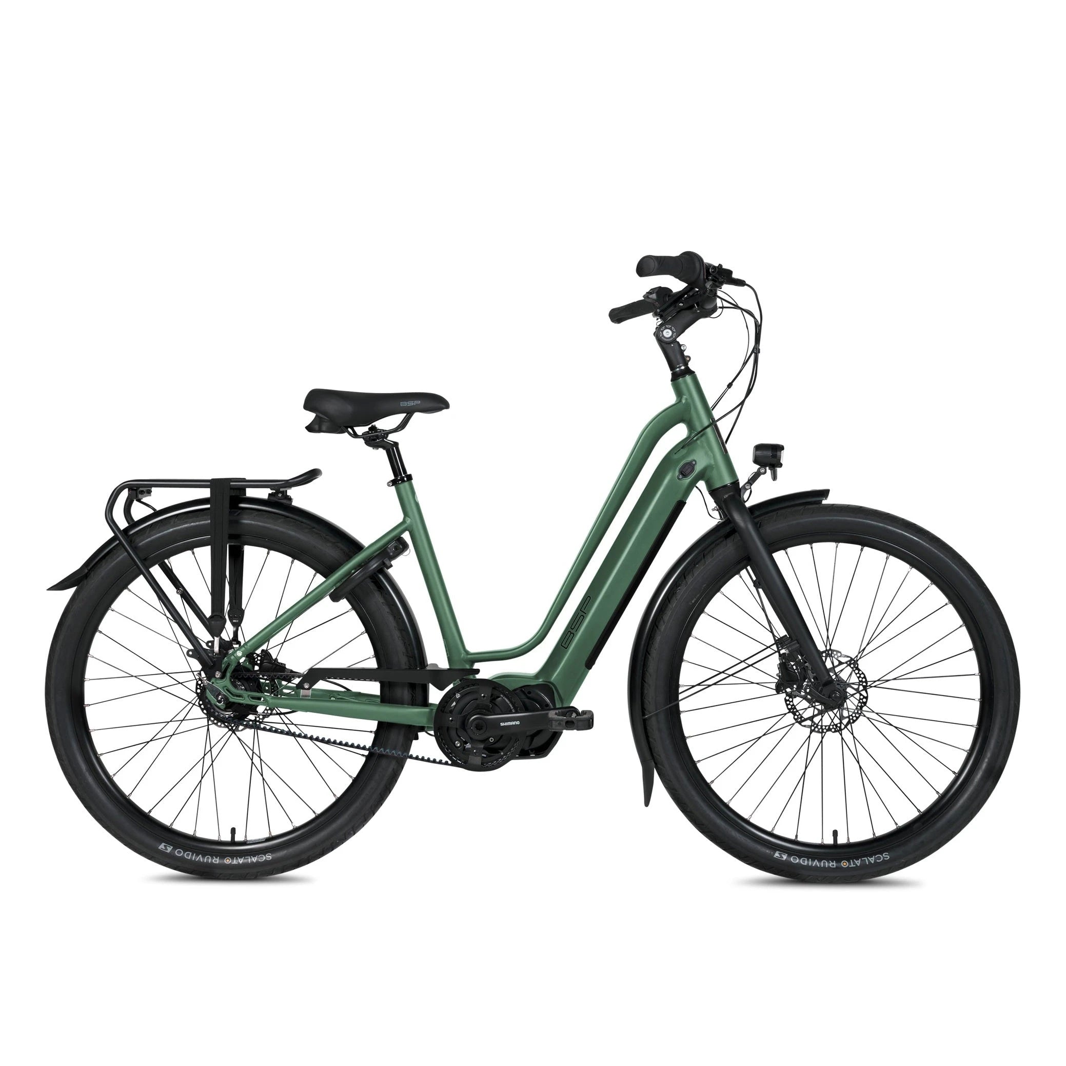 BSP Musa S Women Elektrische Stadsfiets XS 47cm – Shimano Steps 6100 Motor, 504Wh Intube Accu – Emerald Green - AE-trading