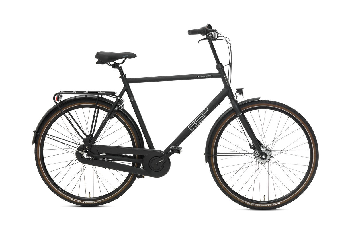 BSP O-Seven N7 Herenfiets Onyx Zwart M Stadsfiets Schoolfiets Woon-werk Fiets - AE-trading