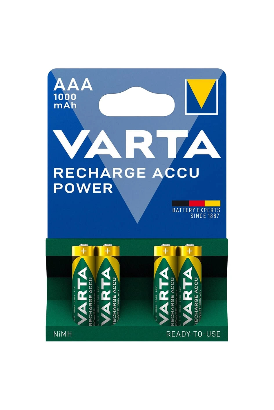 Varta batterij R03 AAA oplaadbaar 1000mAh krt (4) - AE-trading