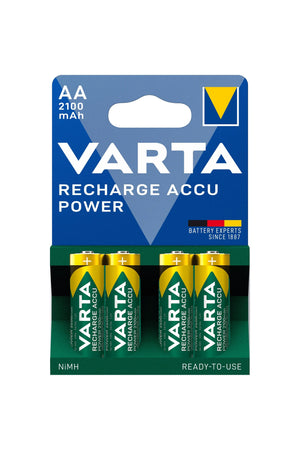 Varta batterij R6 AA oplaadbaar 2100mAh krt (4) - AE-trading