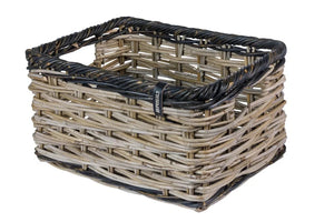 Basil mand riet Dijon L rotan grijs/zwart - AE-trading
