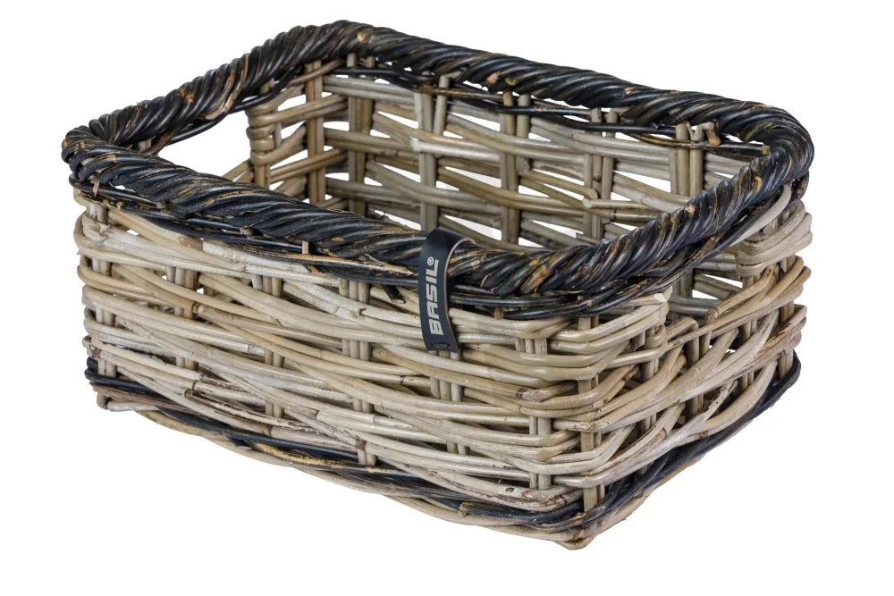 Basil mand riet Dijon S rotan grijs/zwart - AE-trading