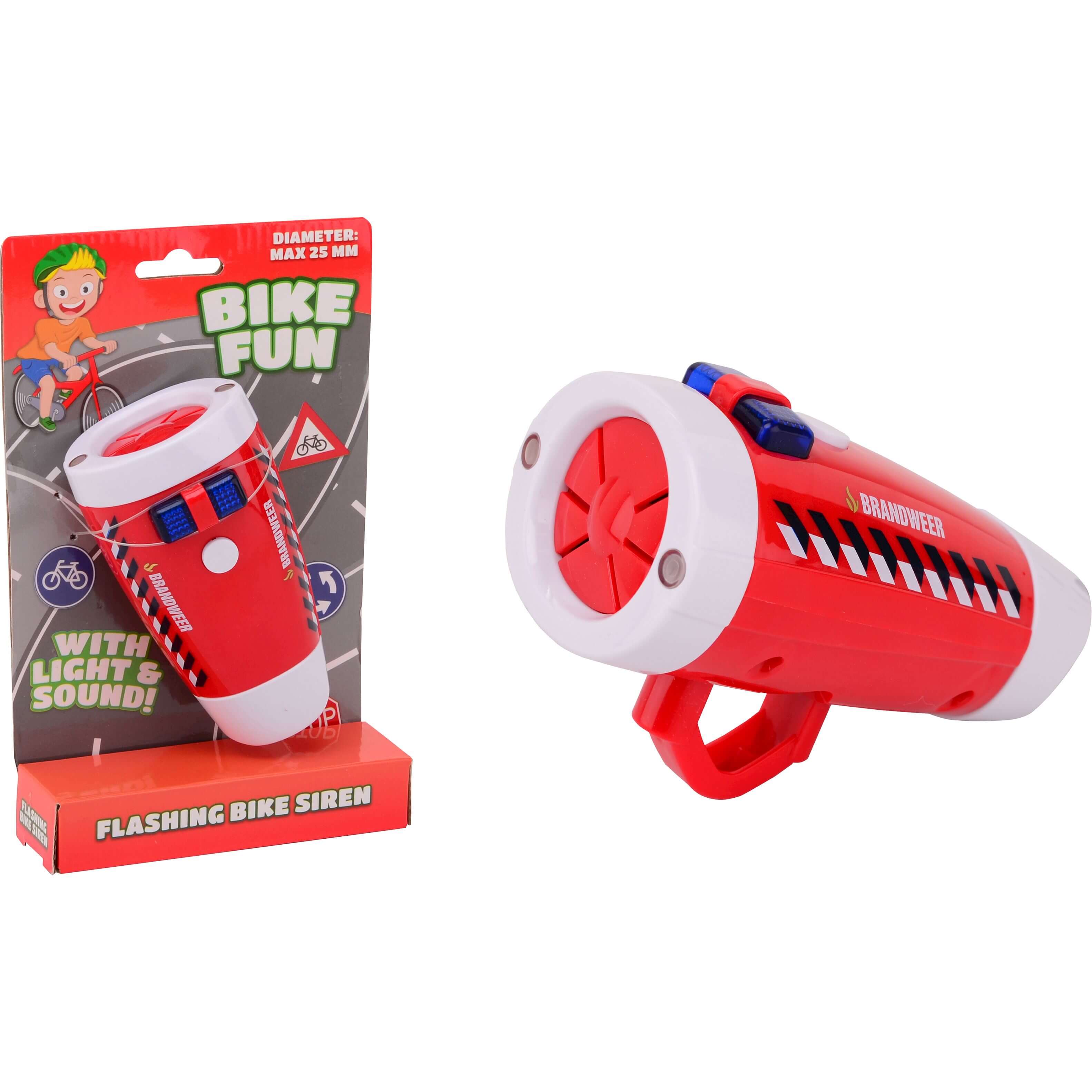 Bike Fun Brandweer sirene met Fietslamp - AE-trading