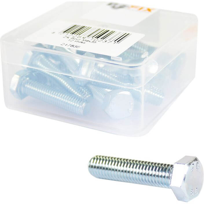 Bofix doos bout zeskante kop M8x35 (12 stuks) - AE-trading
