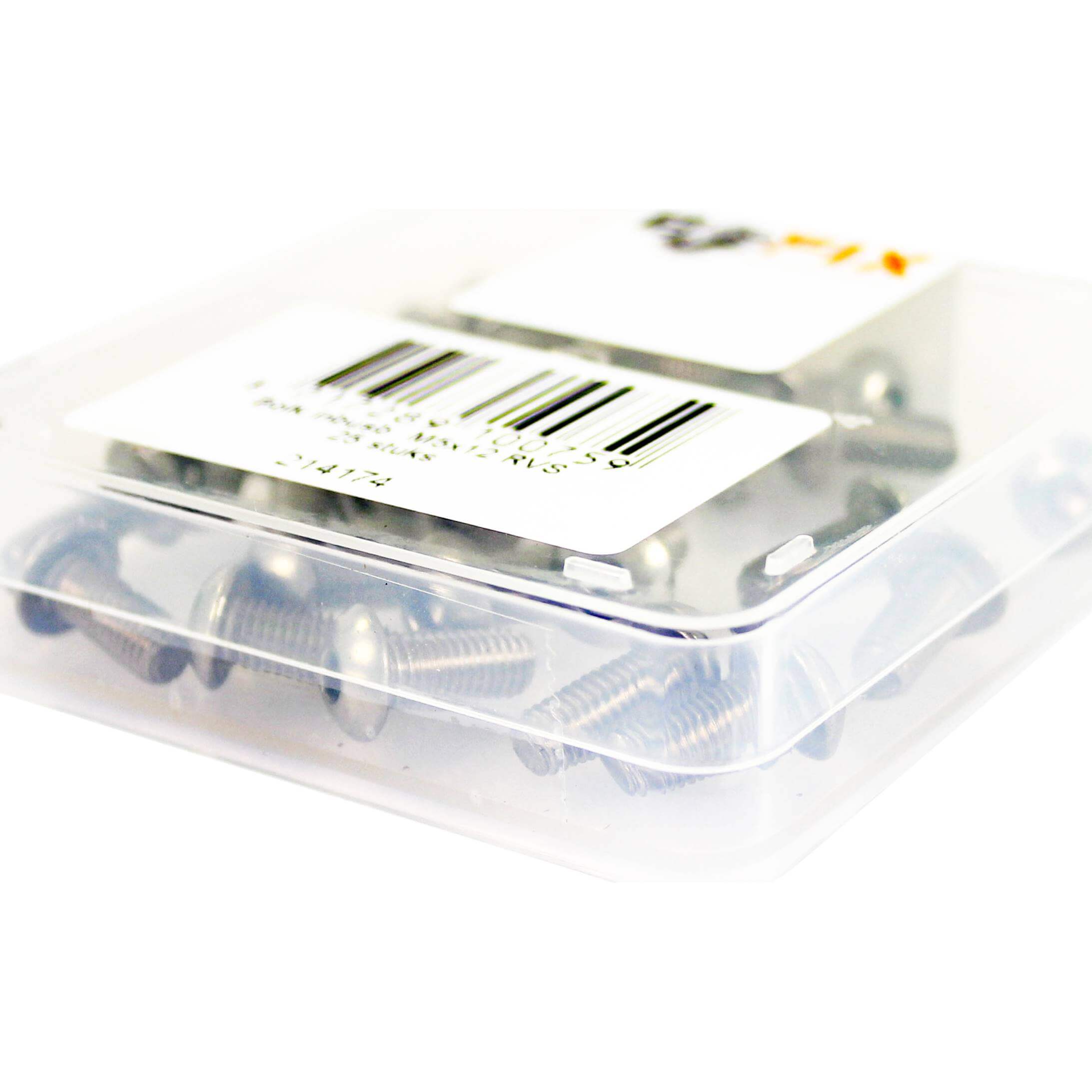 Bofix doos inbusbout bolkop M5x12 RVS (25 stuks) - AE-trading