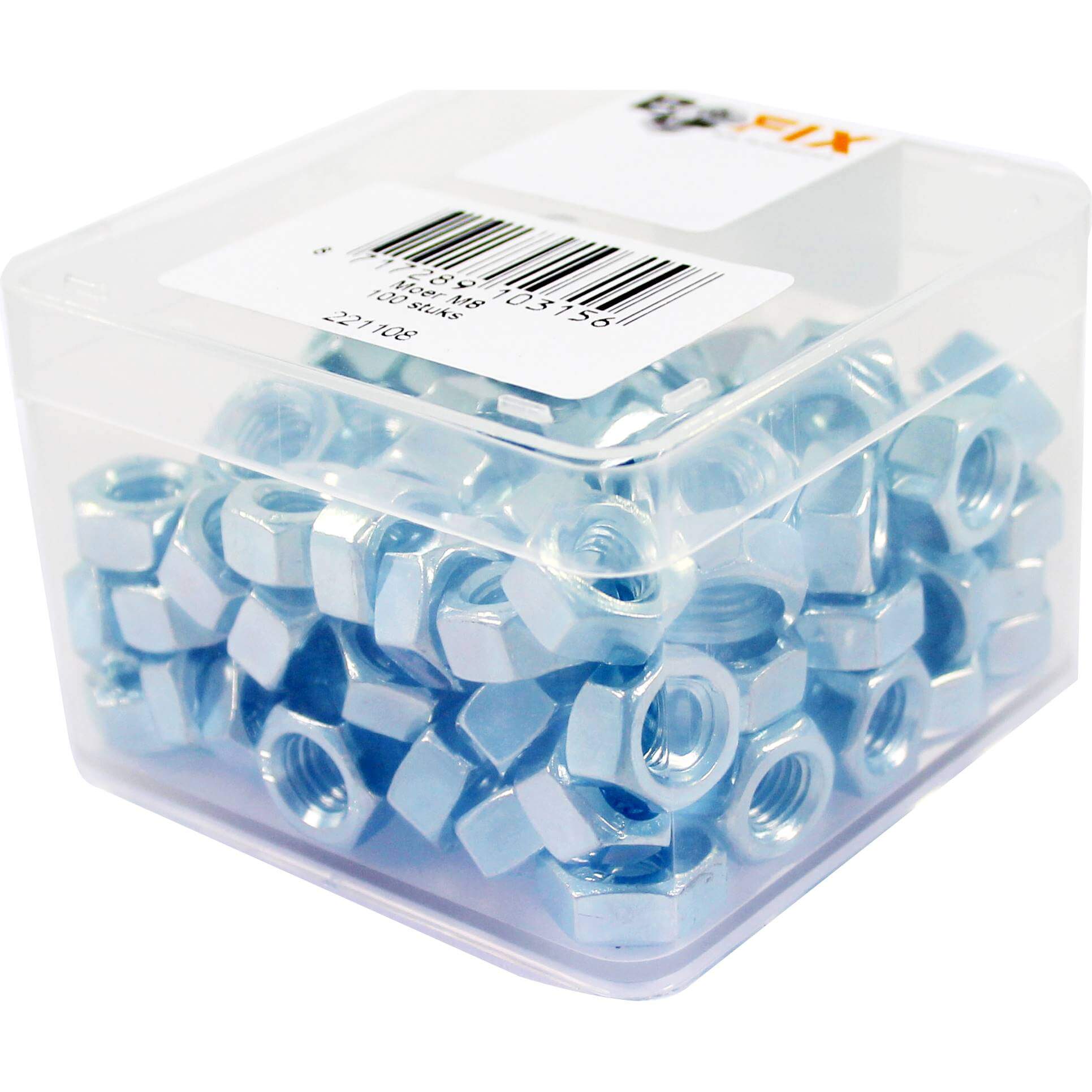 Bofix doos moer M8 (100 stuks) - AE-trading