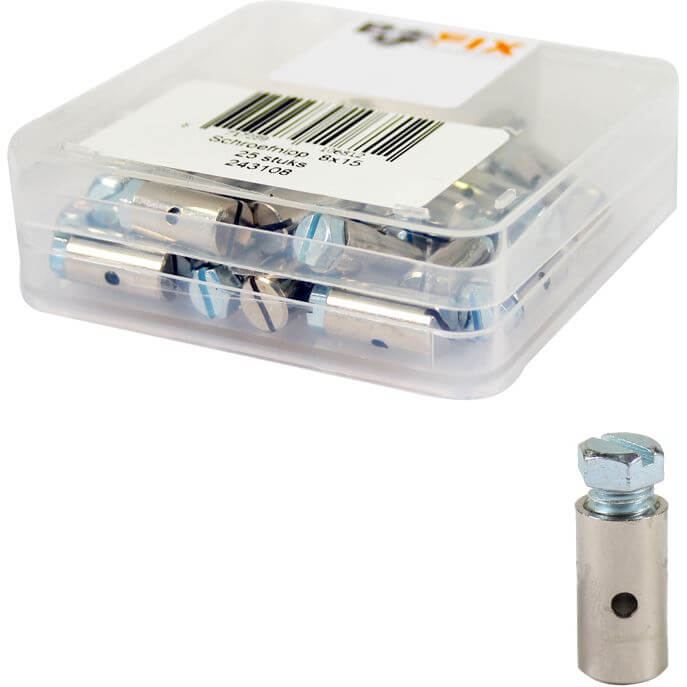 Bofix doos schroefnippel 8x15 (25 stuks) - AE-trading