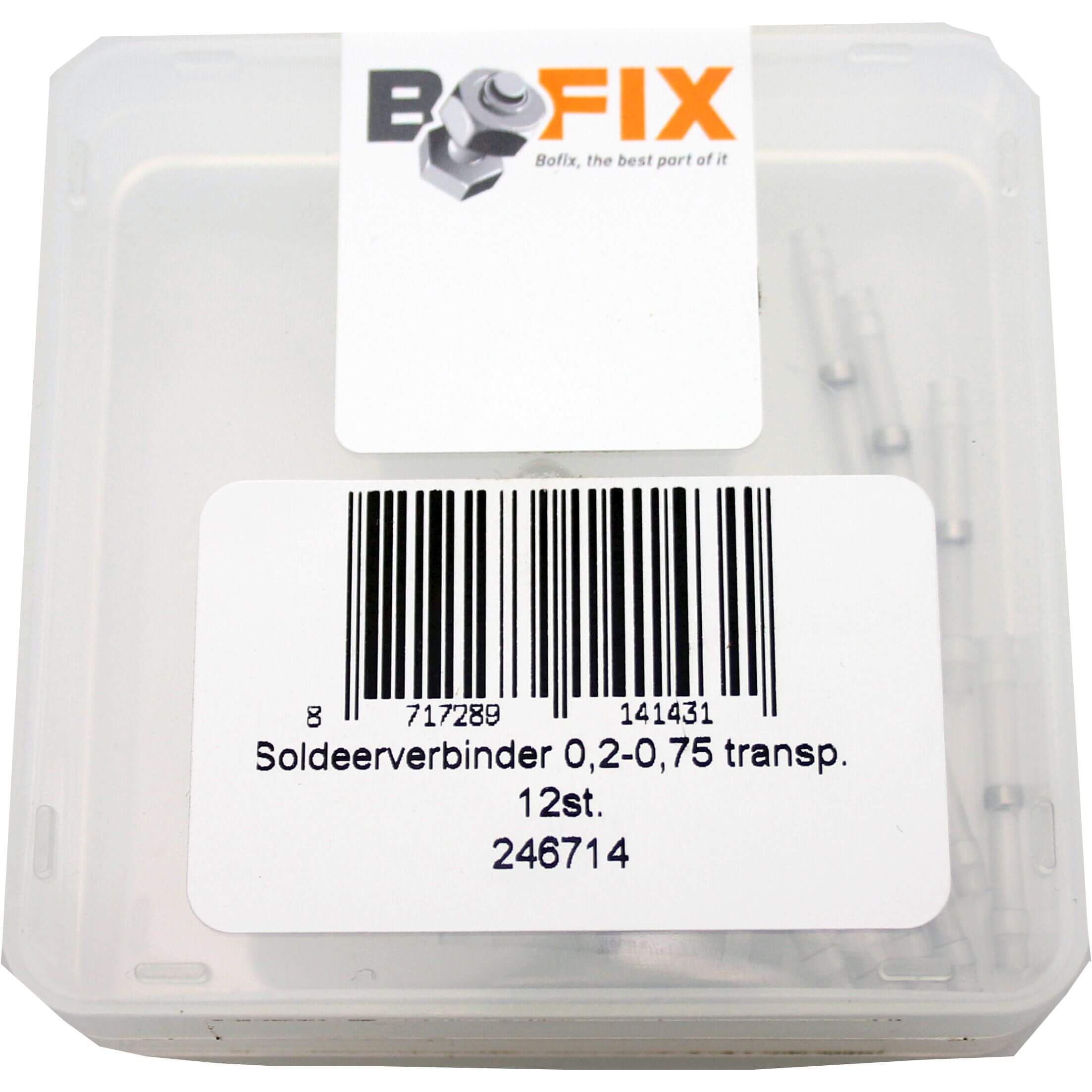 Bofix doos soldeerverbinder 0.20-0.75 transparant - AE-trading