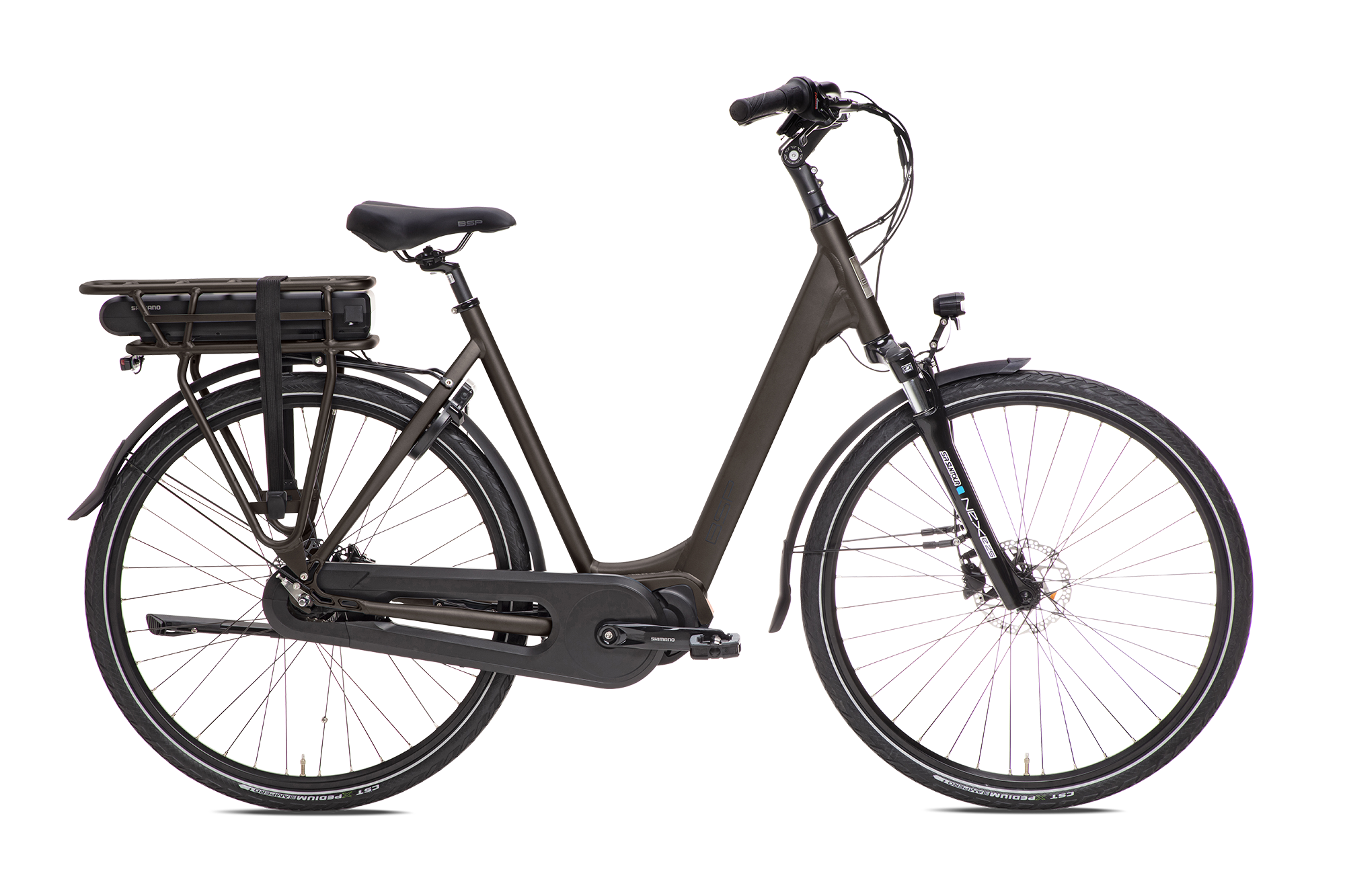 Popal Boozz Women Elektrische fiets Damesfiets E-Bike - M 56 cm - Dark Oak - Bruin - AE-trading