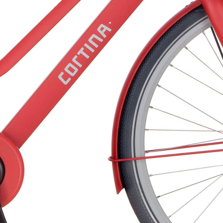 Cortina spatbord voor 28 Common true red matt - AE-trading