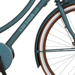 Cortina spatbord voor 28 E-U4 irish blue matt - AE-trading