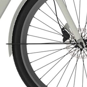 Cortina spatbordstang voor 28 E-Nite metallic silver matt - AE-trading