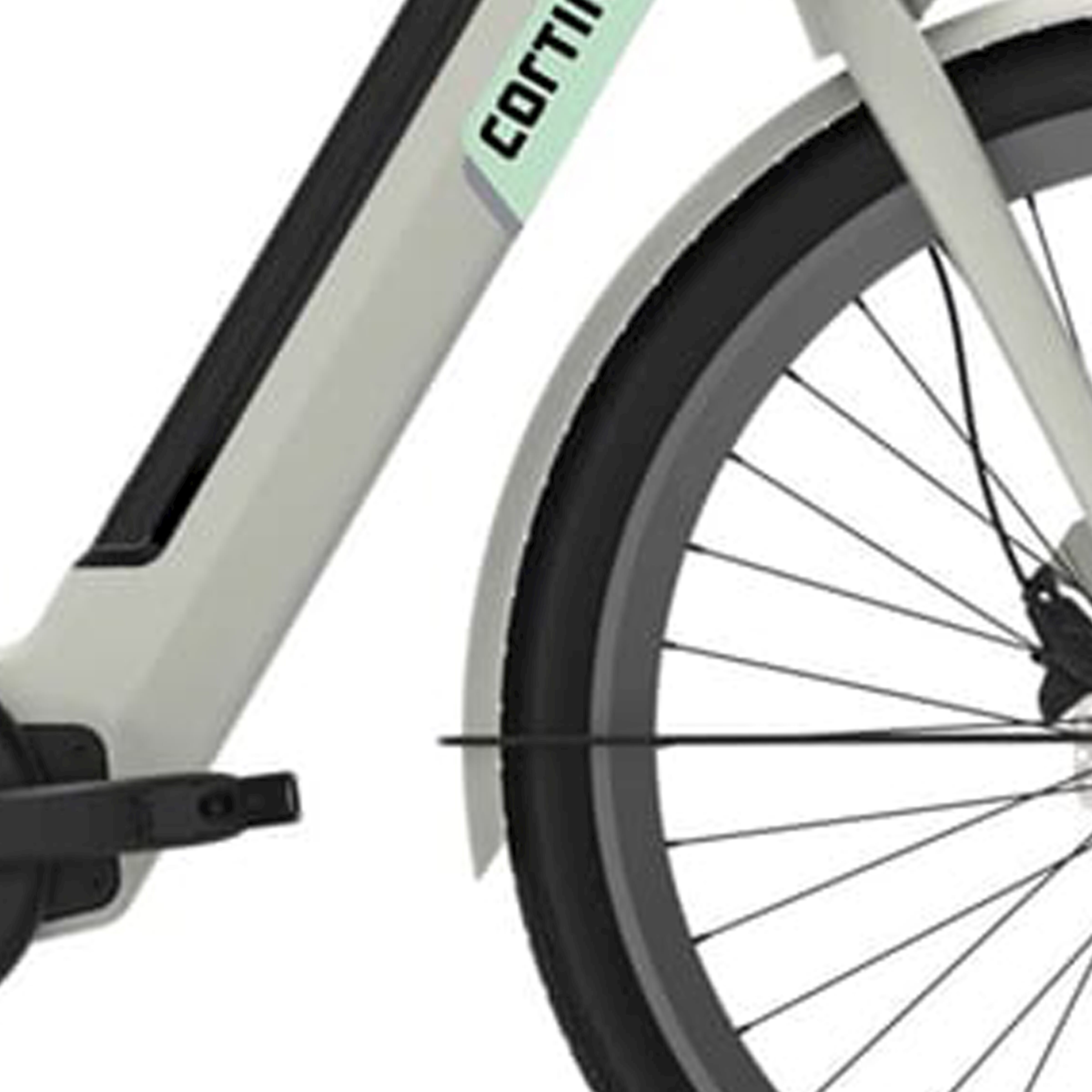 Cortina spatbord voor 28 E-Nite metallic silver matt - AE-trading