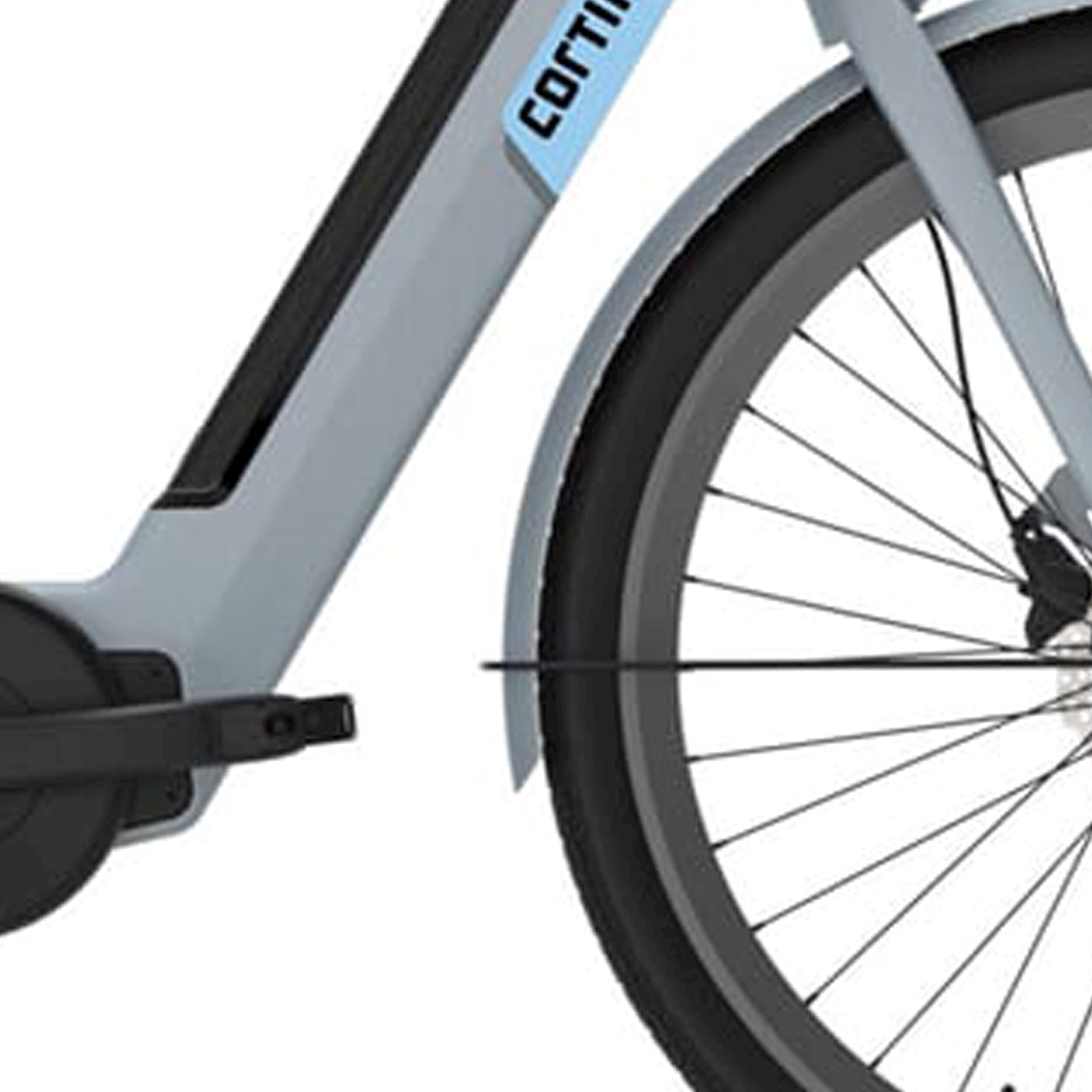 Cortina spatbord voor 28 E-Nite metaal blauw matt - AE-trading