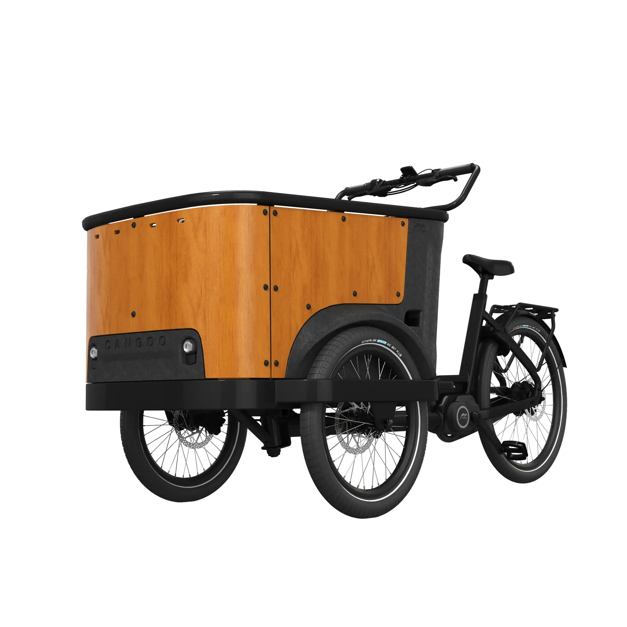 Cangoo Buckle Up – Elektrische Bakfiets met 3 Wielen – 250W Middenmotor – 13Ah Accu – Hydraulische Schijfremmen – 4 Kinderzitplaatsen - AE-trading