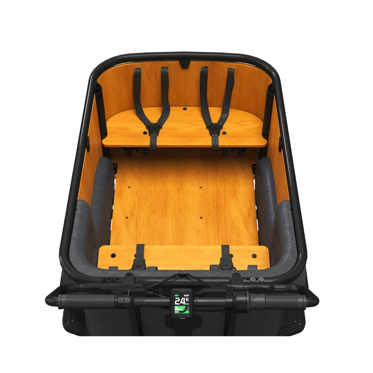 Cangoo Buckle Up – Elektrische Bakfiets - Hout/Zwart - AE-trading