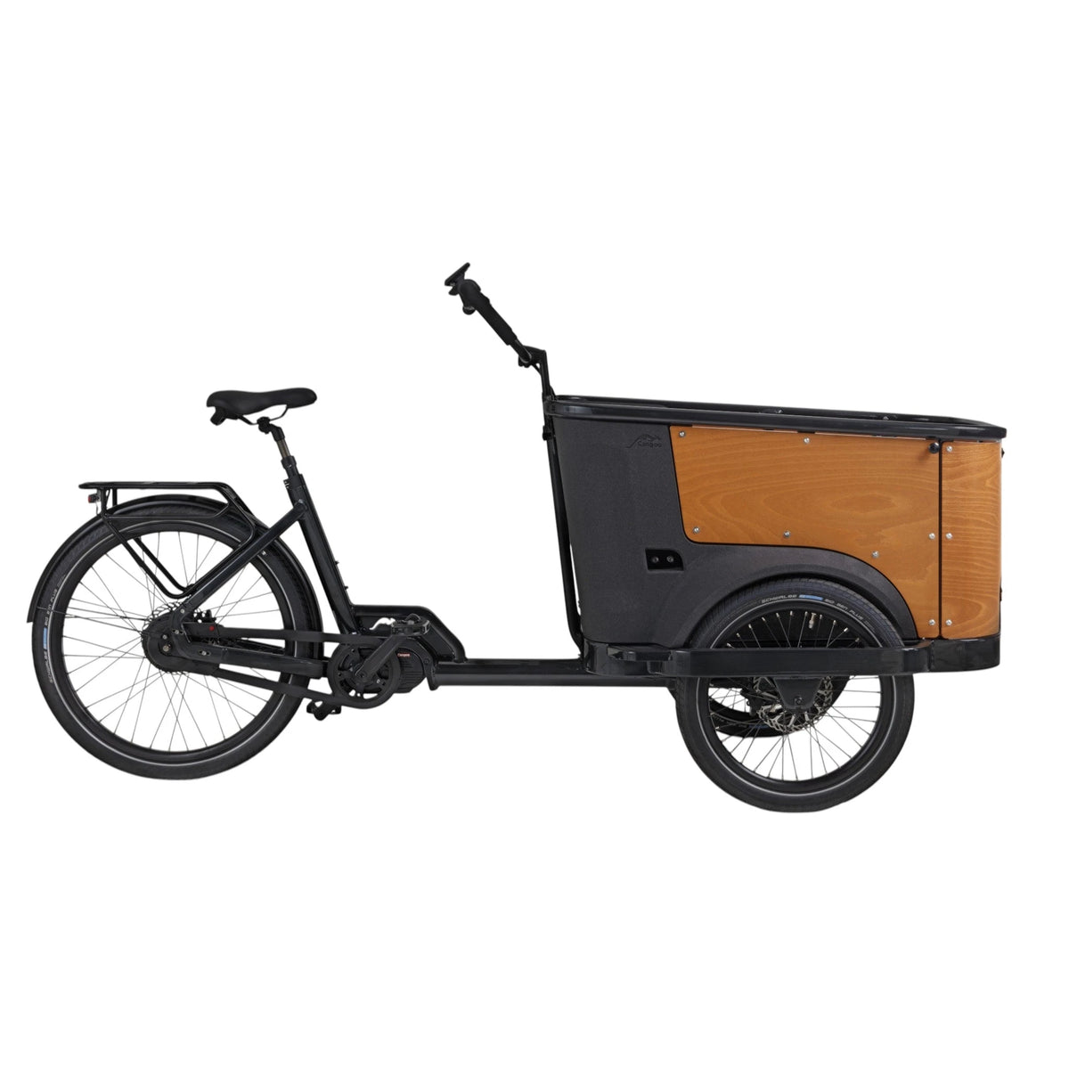 Cangoo Buckle Up – Elektrische Bakfiets - Hout/Zwart - AE-trading