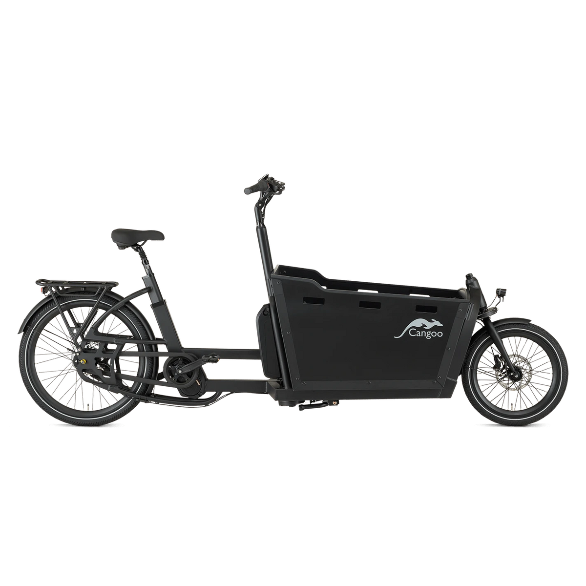 Cangoo Buzz Elektrische Bakfiets - Mat Zwart - 4 Kinderzitplaatsen - AE-trading