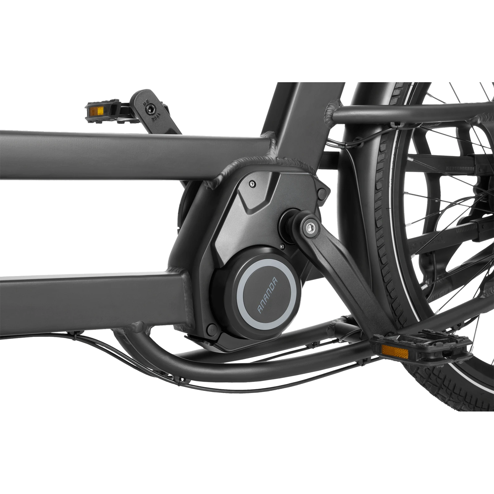 Cangoo Buzz Elektrische Bakfiets Mat Zwart – Ruimte voor 4 Personen | Shimano Nexus 7 | Ananda M100 Motor | 615Wh Accu | Hydraulische Schijfremmen TEKTRO - AE-trading