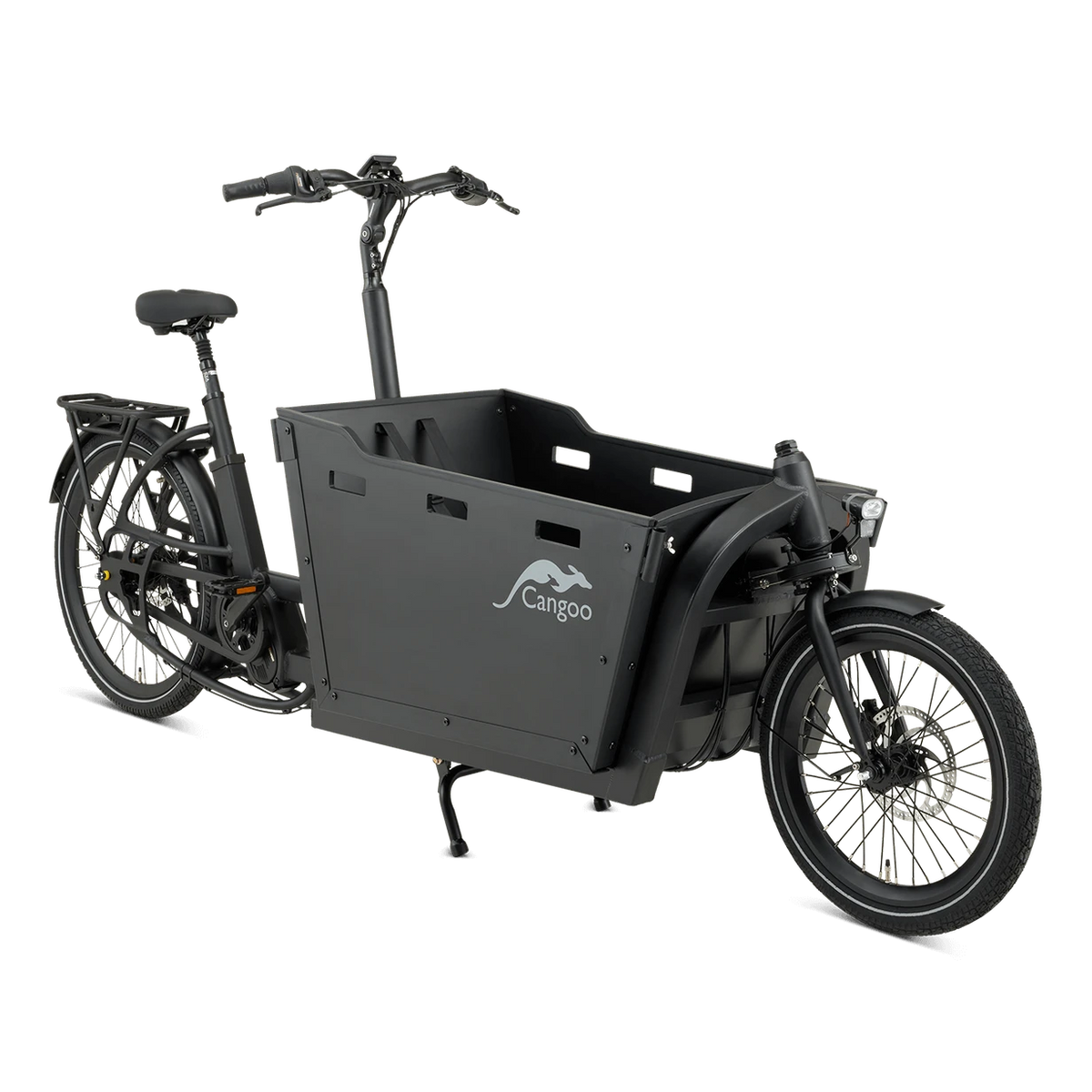Cangoo Buzz Elektrische Bakfiets - Mat Zwart - 4 Kinderzitplaatsen - AE-trading
