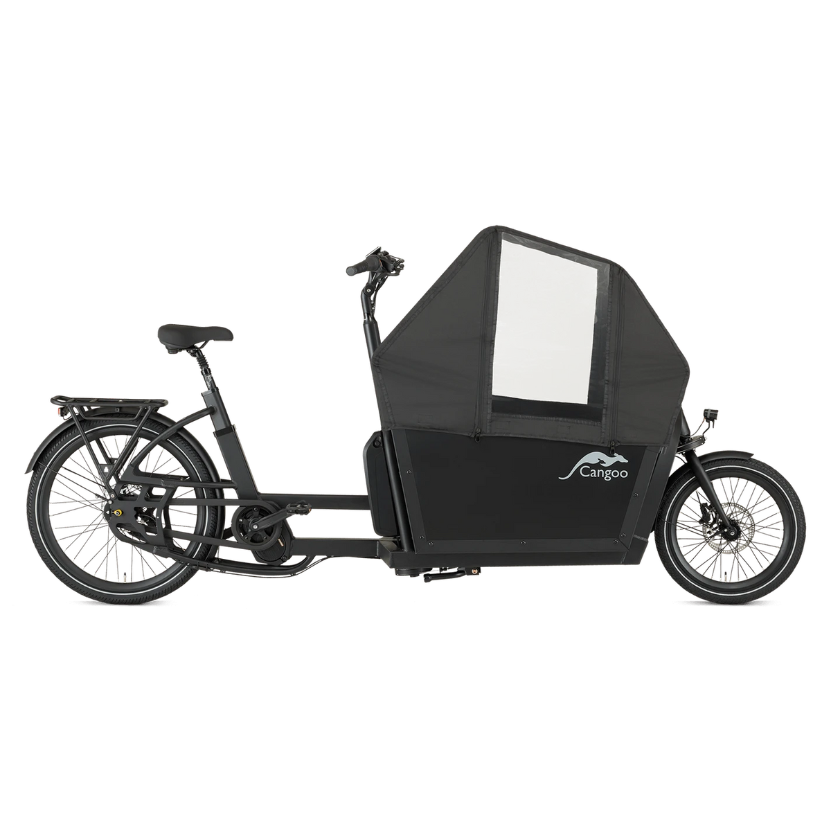 Cangoo Buzz Elektrische Bakfiets - Mat Zwart - 4 Kinderzitplaatsen - AE-trading