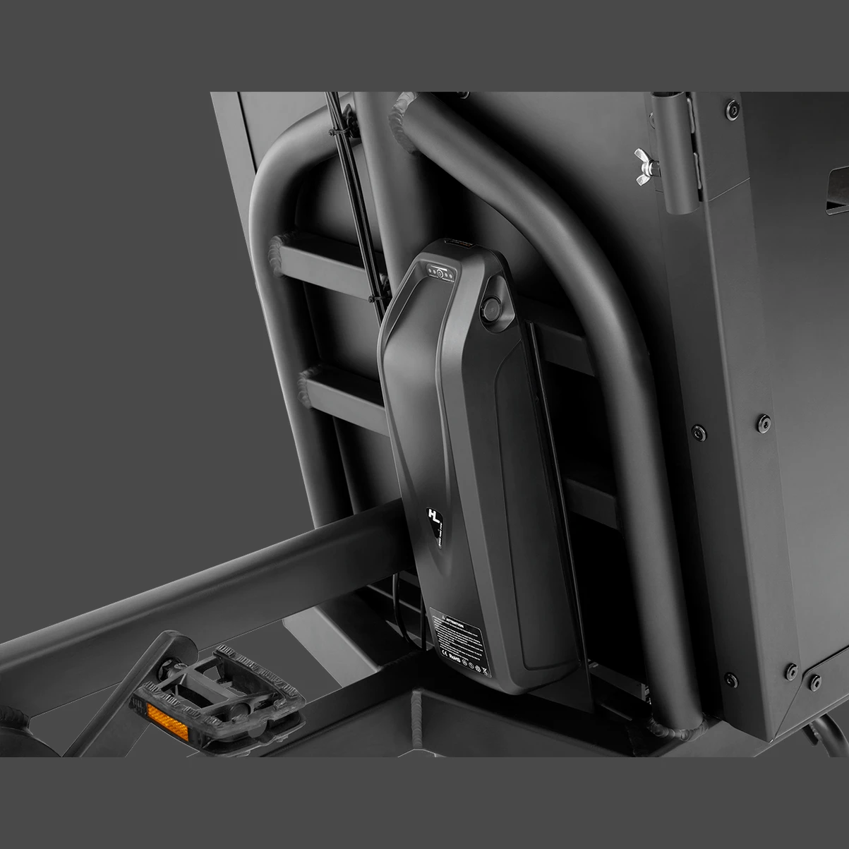 Cangoo Buzz Elektrische Bakfiets Mat Zwart – Ruimte voor 4 Personen | Shimano Nexus 7 | Ananda M100 Motor | 615Wh Accu | Hydraulische Schijfremmen TEKTRO - AE-trading