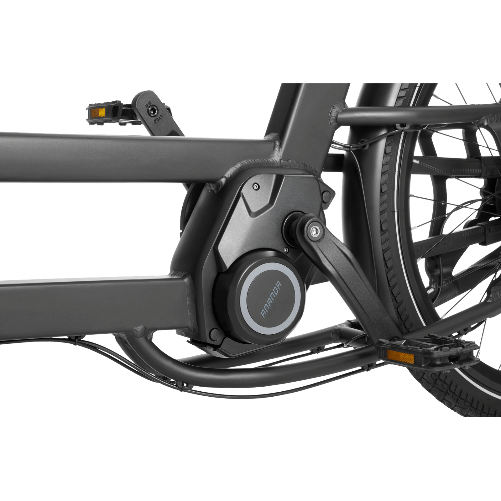 Cangoo Buzz Elektrische Bakfiets Mat Zwart – Ruimte voor 4 Personen | Shimano Nexus 7 | Ananda M100 Motor | 615Wh Accu | Hydraulische Schijfremmen TEKTRO - AE-trading