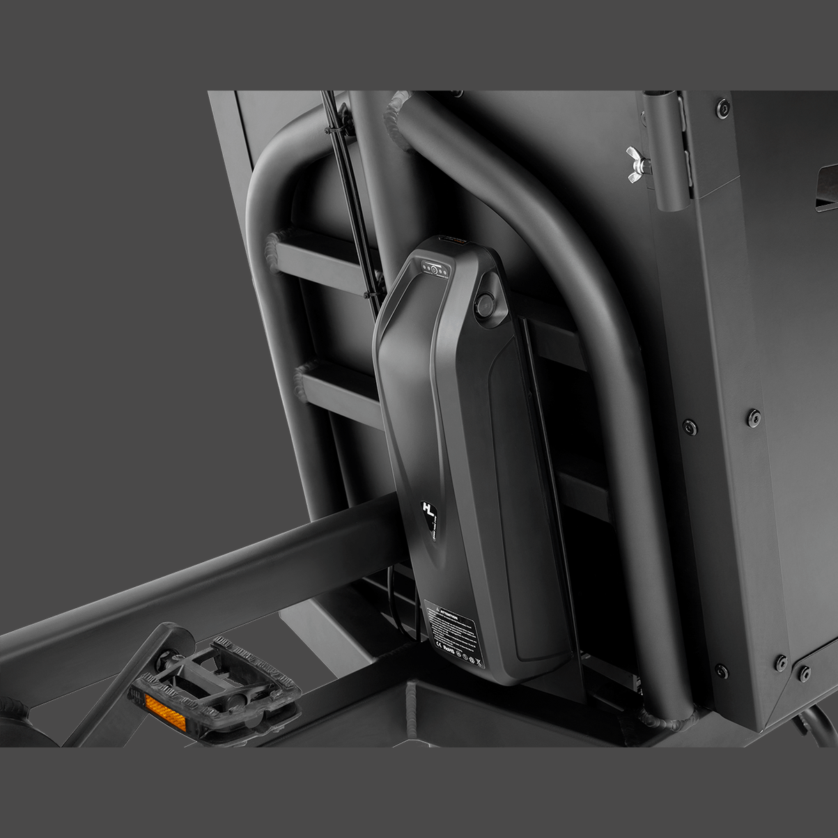 Cangoo Buzz Elektrische Bakfiets Mat Zwart – Ruimte voor 4 Personen | Shimano Nexus 7 | Ananda M100 Motor | 615Wh Accu | Hydraulische Schijfremmen TEKTRO - AE-trading