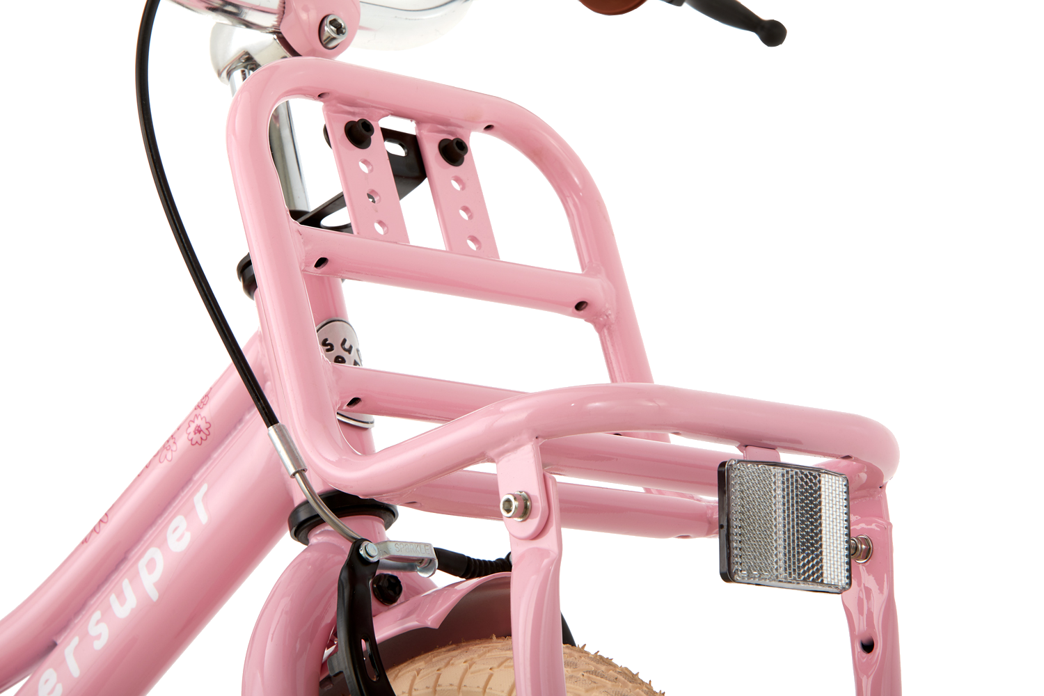 SuperSuper Cooper 12 Girls Kinderfiets Roze – Inclusief Zijwieltjes, Perfect voor Beginners met Lichtgewicht Frame en Veiligheidshandvatten - AE-trading