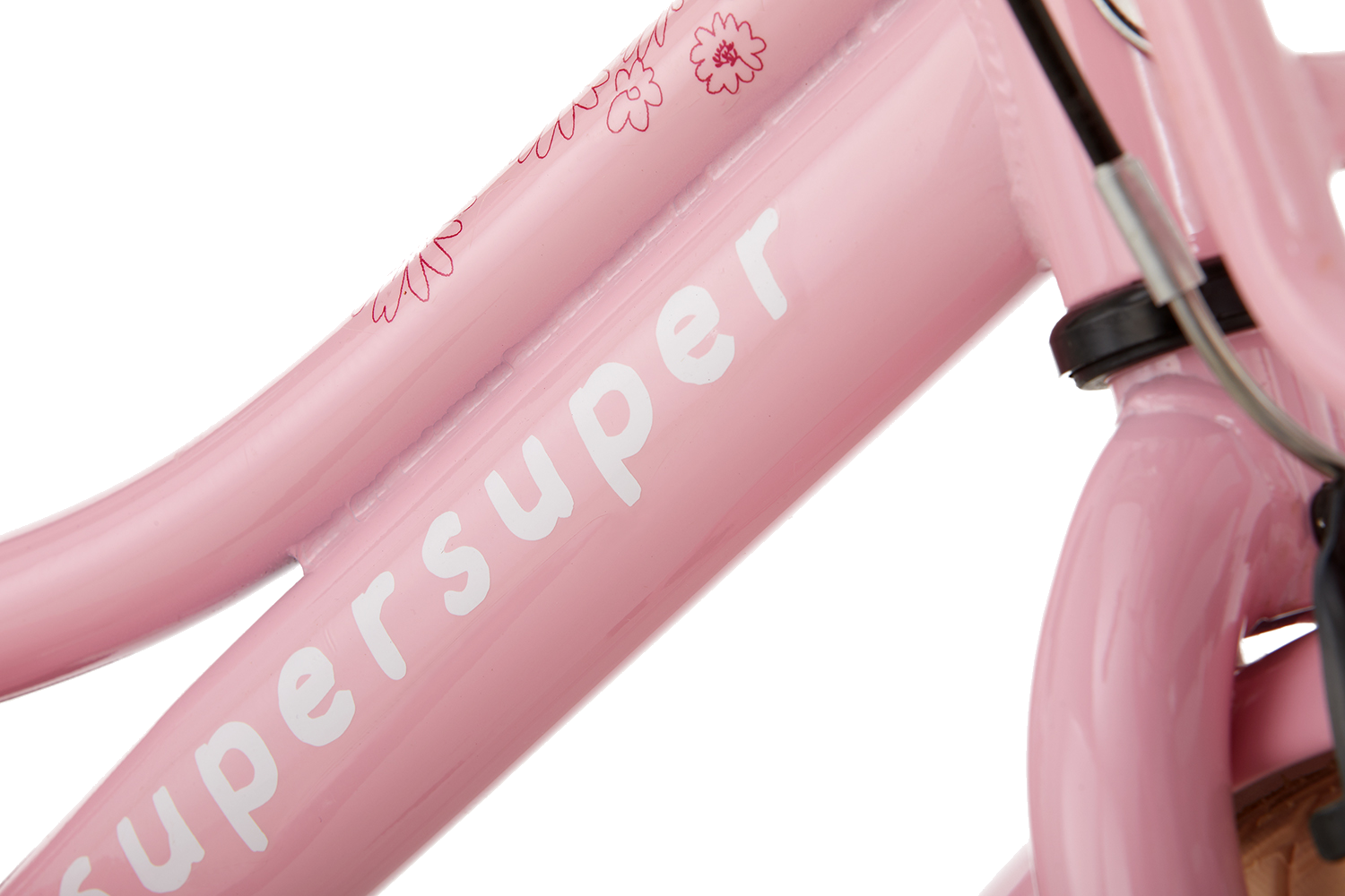 SuperSuper Cooper 12 Girls Kinderfiets Roze – Inclusief Zijwieltjes, Perfect voor Beginners met Lichtgewicht Frame en Veiligheidshandvatten - AE-trading