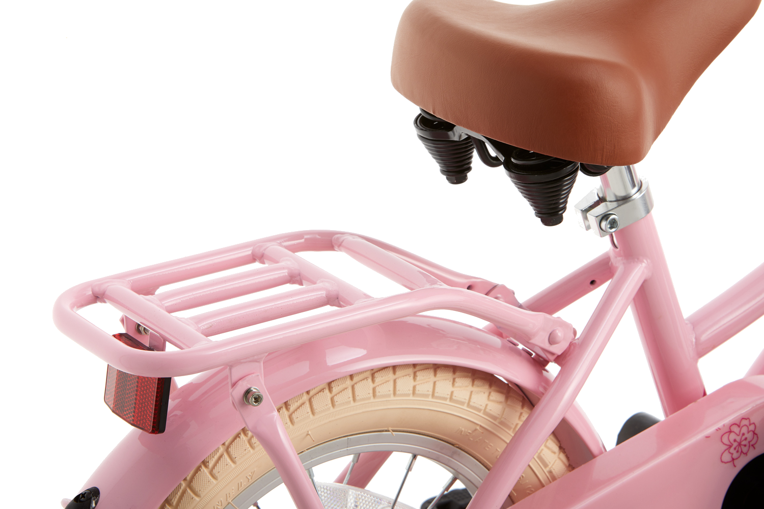 SuperSuper Cooper 14 Kinderfiets Roze – Beginnersfiets met Lichtgewicht Aluminium Frame en Inclusief Zijwieltjes voor Stabiliteit - AE-trading