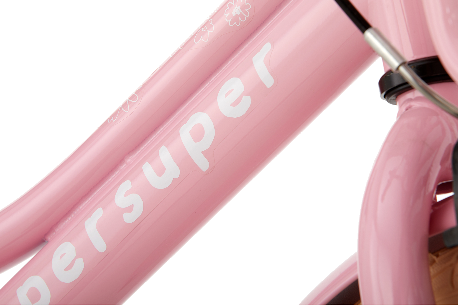 SuperSuper Cooper 16 Kinderfiets Roze – Comfortabele Meisjesfiets met Lichtgewicht Frame en Stabiele Zijwieltjes - AE-trading