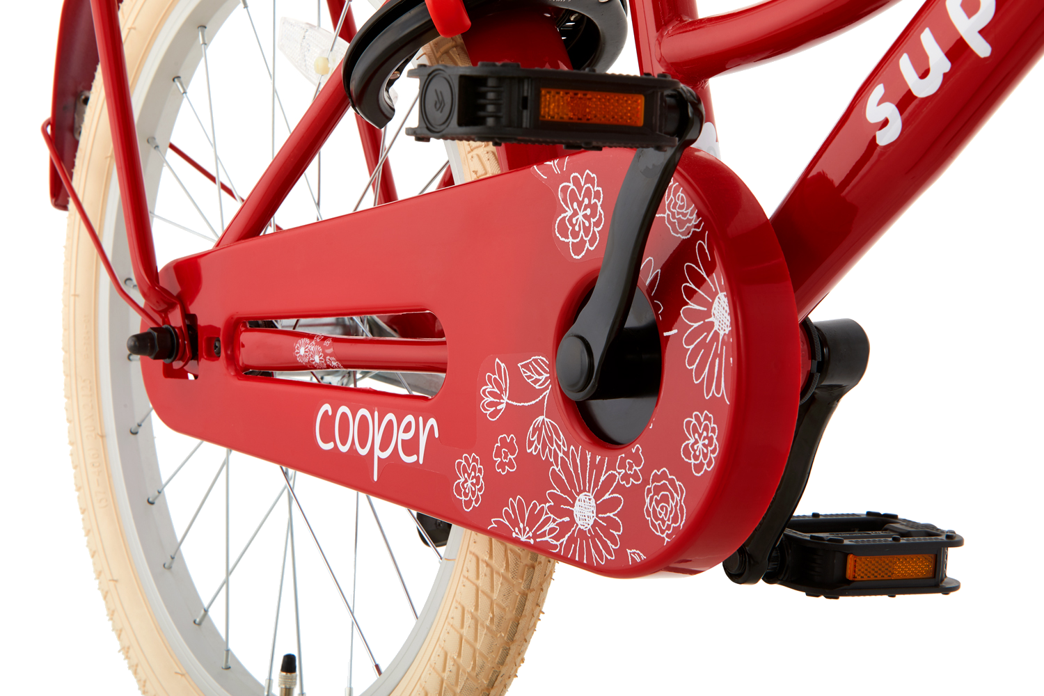 SuperSuper Cooper 20 Kinderfiets Rood – Krachtige Jongensfiets met Aluminium Frame, Veiligheidshandvatten en Betrouwbare Remmen - AE-trading