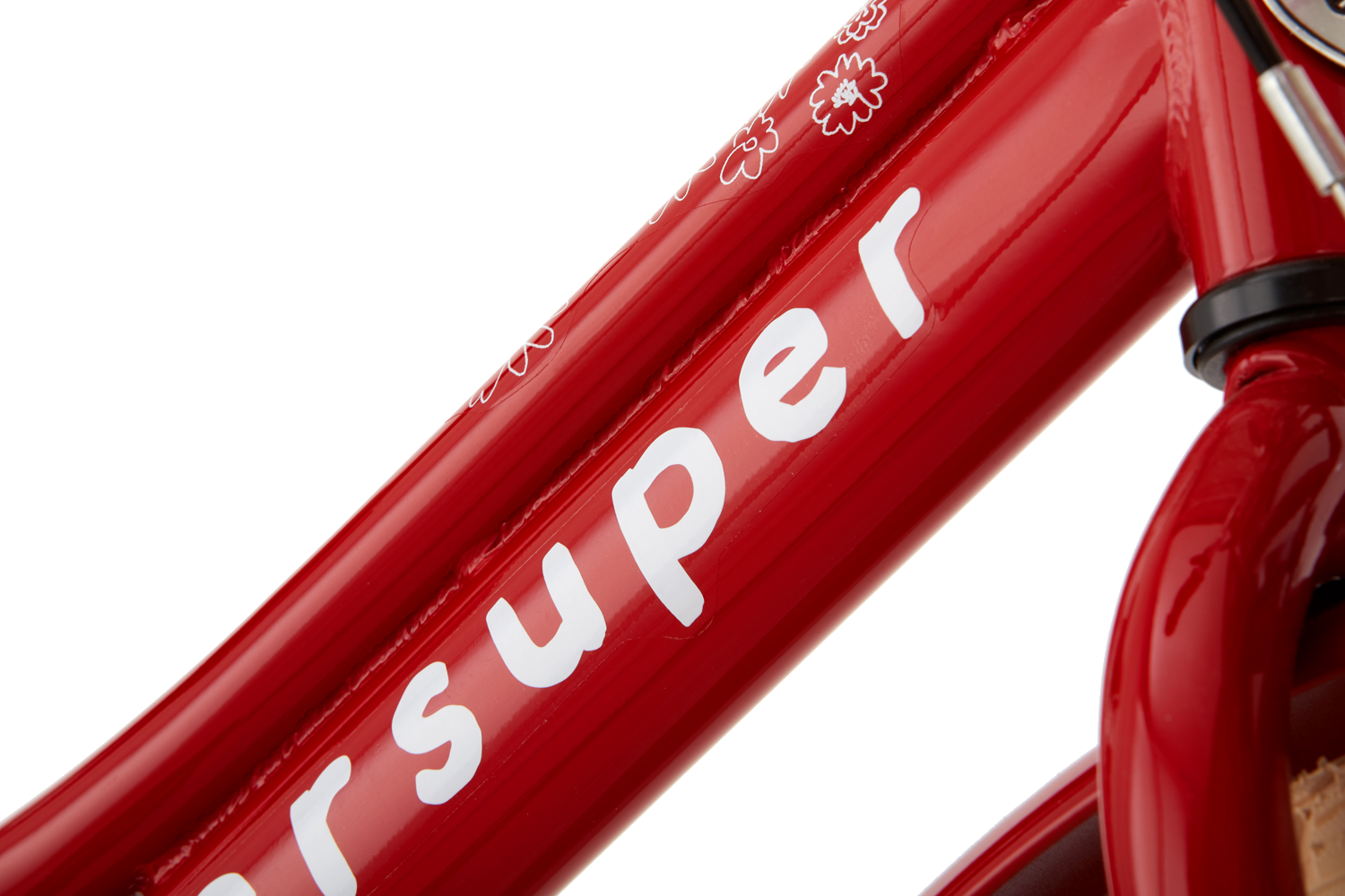SuperSuper Cooper 20 Kinderfiets Rood – Krachtige Jongensfiets met Aluminium Frame, Veiligheidshandvatten en Betrouwbare Remmen - AE-trading