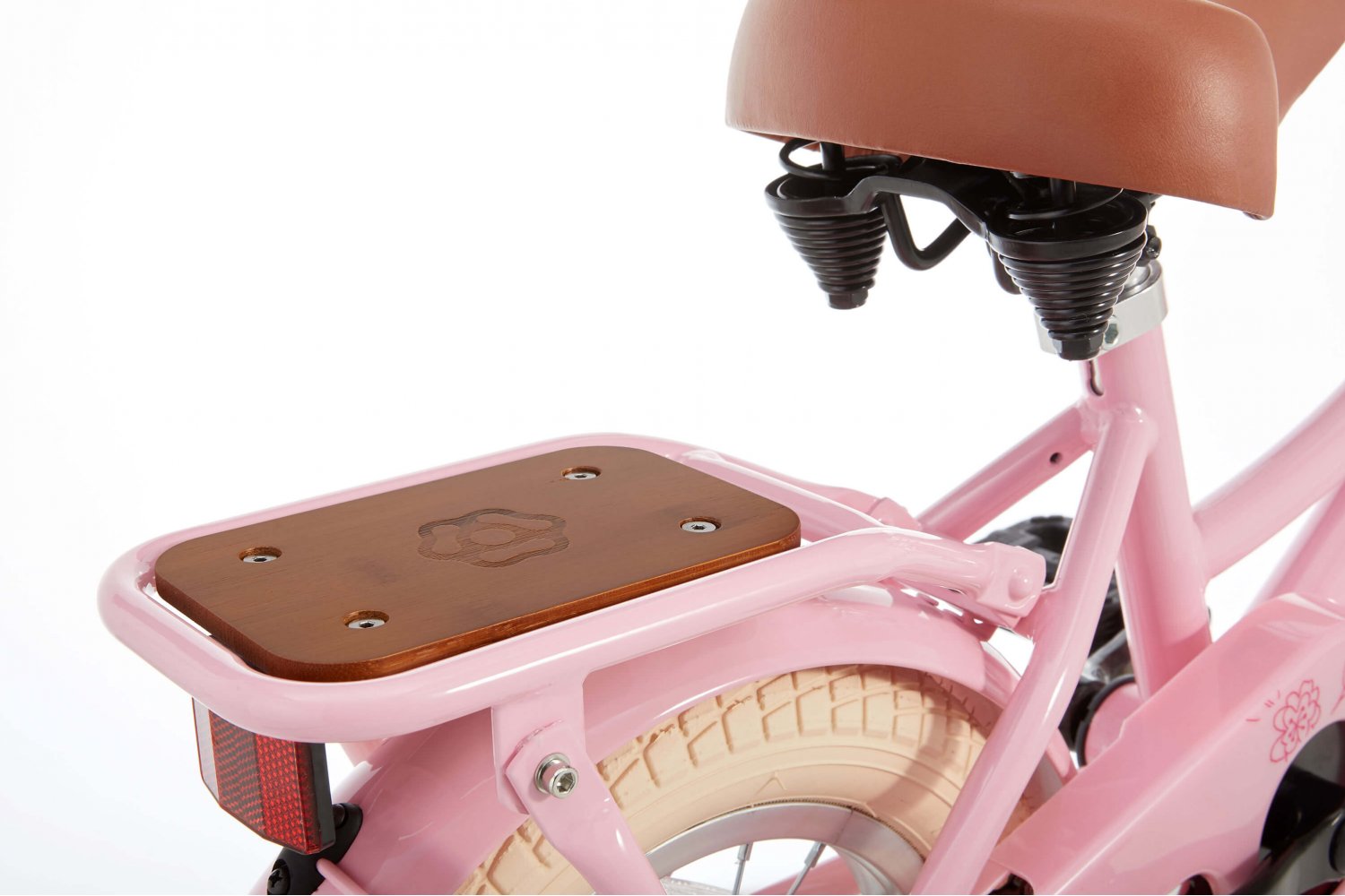 SuperSuper Cooper Bamboo 12 Kinderfiets Roze – Inclusief Zijwieltjes, Perfect voor Beginners met Stevig Aluminium Frame - AE-trading