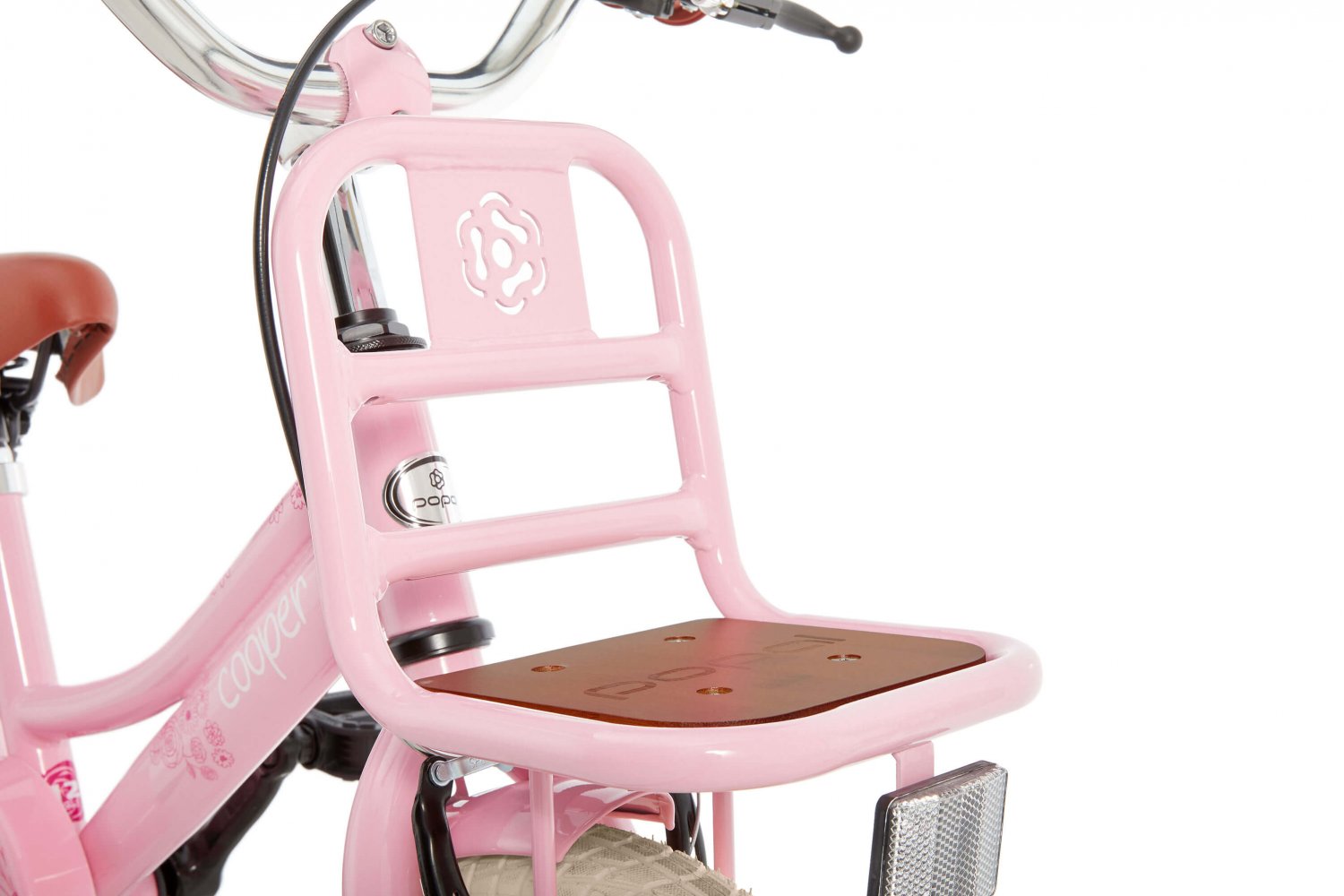 SuperSuper Cooper Bamboo 12 Kinderfiets Roze – Inclusief Zijwieltjes, Perfect voor Beginners met Stevig Aluminium Frame - AE-trading