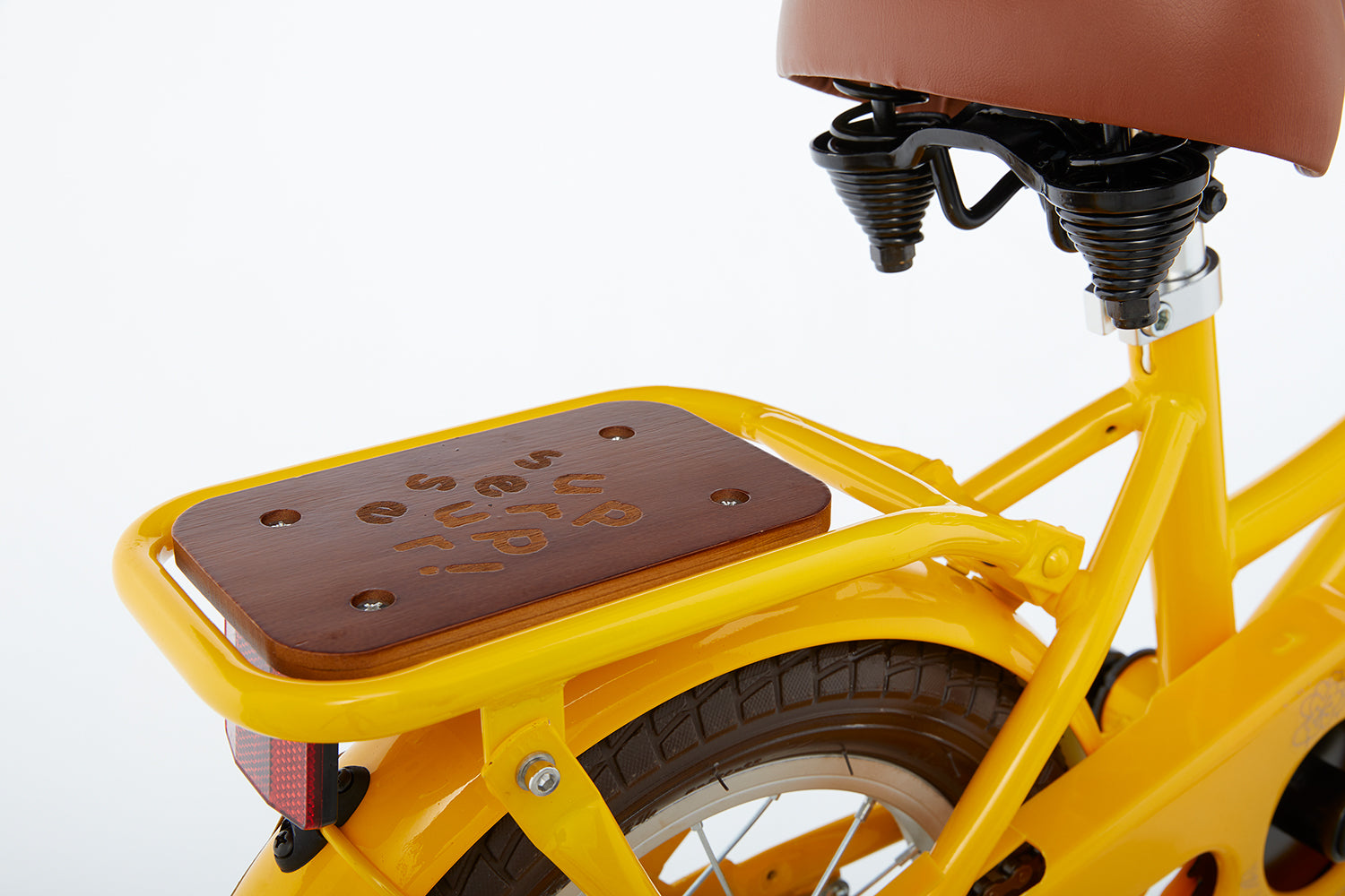 SuperSuper Cooper Bamboo 12 Kinderfiets Geel – Inclusief Zijwieltjes, Robuuste Kinderfiets met Aluminium Frame en Veiligheidshandvatten - AE-trading