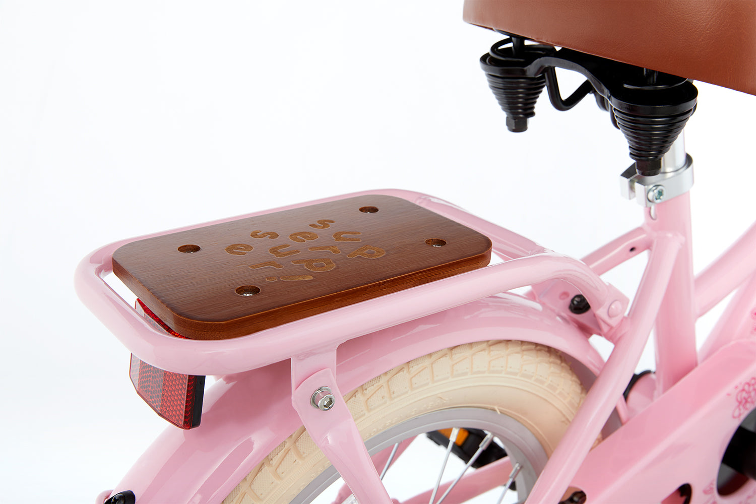 SuperSuper Cooper Bamboo 14 Kinderfiets Roze – Inclusief Zijwieltjes, Lichtgewicht Aluminium Frame & Veiligheid voor Beginners - AE-trading