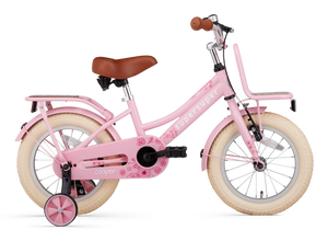 SuperSuper Cooper Bamboo 14 Kinderfiets Roze – Inclusief Zijwieltjes, Lichtgewicht Aluminium Frame & Veiligheid voor Beginners - AE-trading
