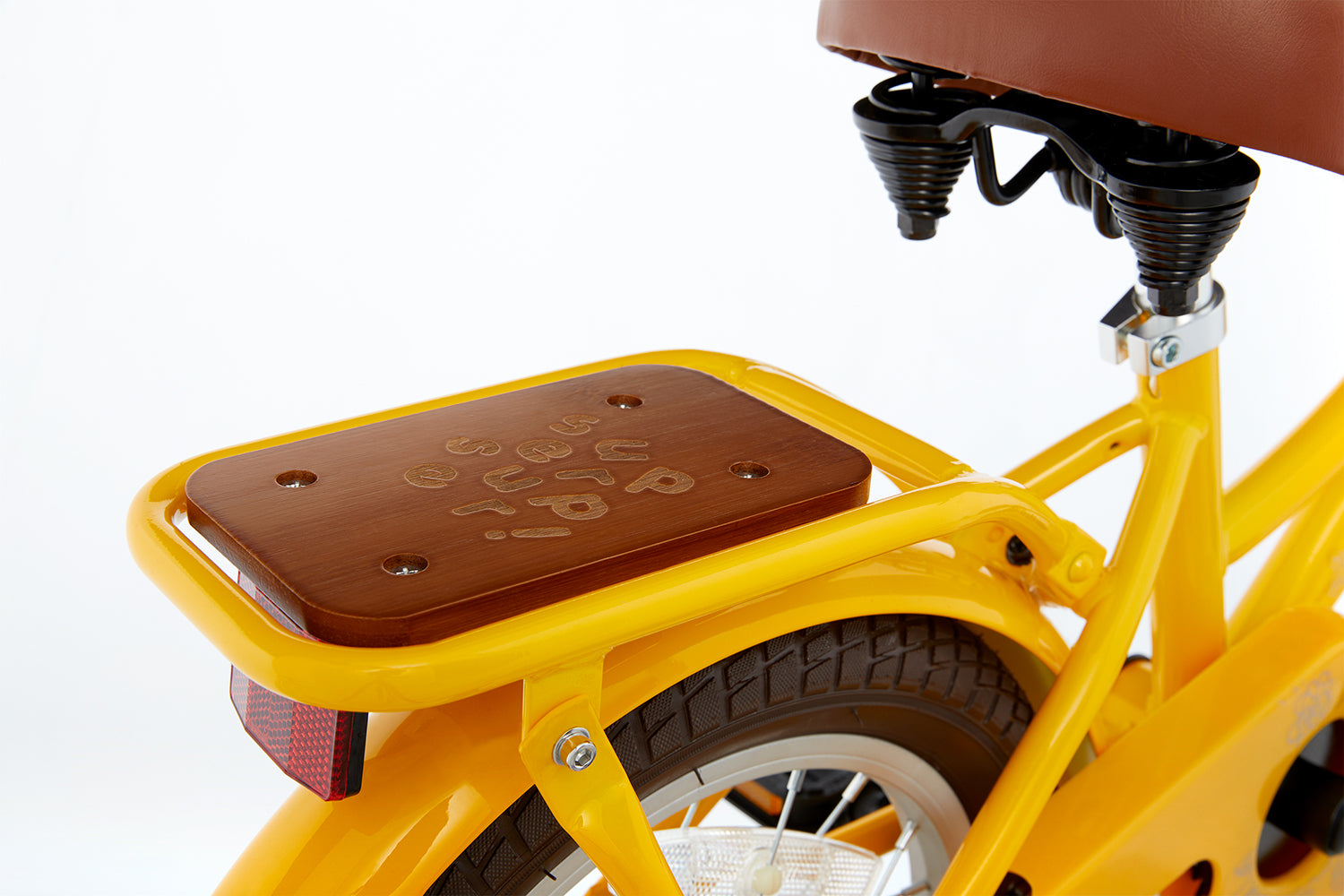 SuperSuper Cooper Bamboo 14 Kinderfiets Geel – Inclusief Zijwieltjes, Robuuste Kinderfiets met Aluminium Frame en Lichtgewicht Ontwerp - AE-trading