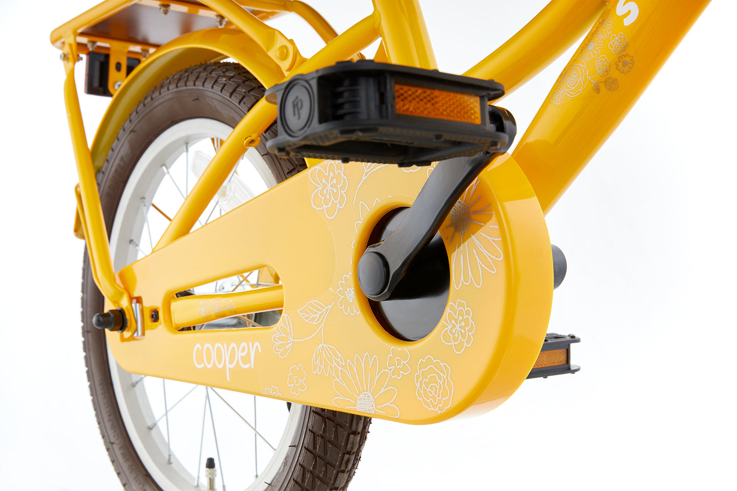 SuperSuper Cooper Bamboo 16 Kinderfiets Geel – Stevige Kinderfiets met Aluminium Frame en Betrouwbare Naafversnelling - AE-trading