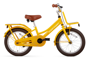 SuperSuper Cooper Bamboo 16 Kinderfiets Geel – Stevige Kinderfiets met Aluminium Frame en Betrouwbare Naafversnelling - AE-trading