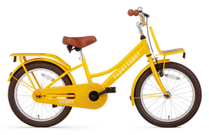 SuperSuper Cooper Bamboo 18 Kinderfiets Geel – Veilig & Praktisch Ontworpen Kinderfiets met Aluminium Frame en Comfortabel Zadel - AE-trading