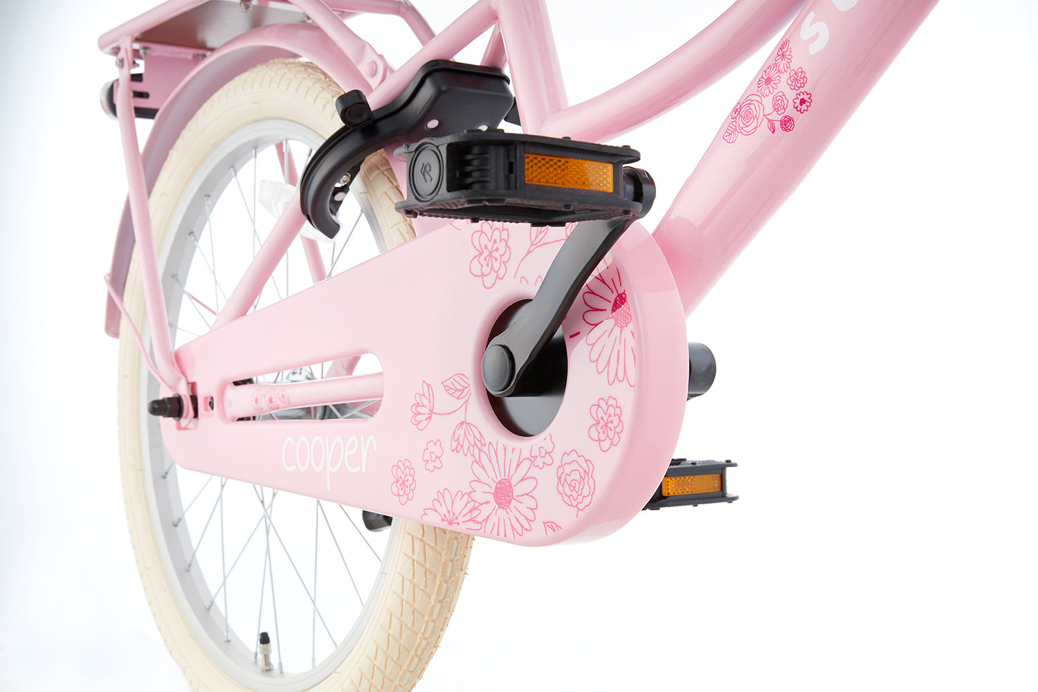 SuperSuper Cooper Bamboo 20 Inch Kinderfiets Roze – Milieuvriendelijke Jongens- en Meisjesfiets met Kwalitatieve Remmen en Lichtgewicht Frame - AE-trading